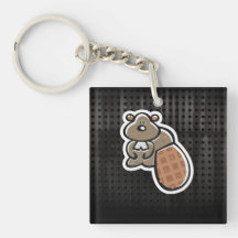 Cute Beaver; Cool Acrylic Keychains