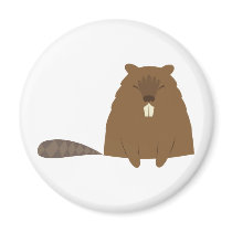 Cute Beaver Magnet