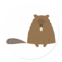 Cute Beaver Stickers