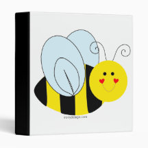 Cute Bee 3 Ring Binders