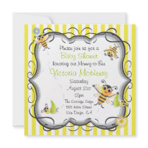 Cute Bee Baby Shower Invitation