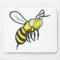 Cute Bee Flying Insect Mouse Pad