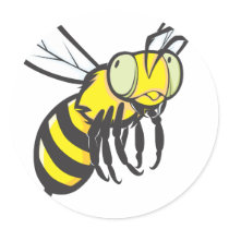 Cute Bee Flying Insect Stickers