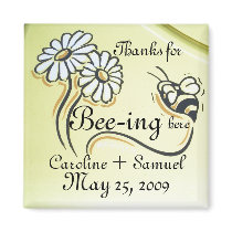 Cute Bee Save the Date Personalize Magnet by dizzypixels Cute Bee Save the Date Personalize Magnet