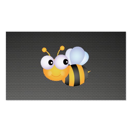 Cute Bee; Sleek Business Card Template (back side)