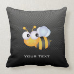 Cute Bee; Sleek Throw Pillows