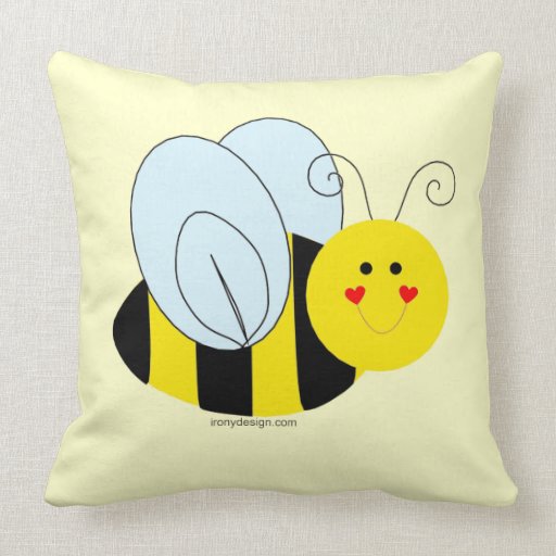 Cute Bee Throw Pillows Zazzle