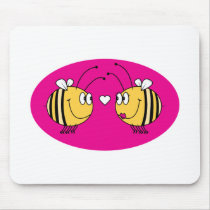 cute bees in love mousepads