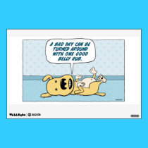 Cute Belly Rub Dog wall decal wall decals