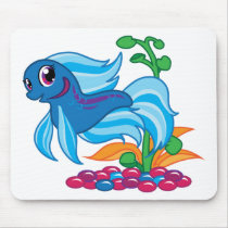 Cute Betta Mouse Pad