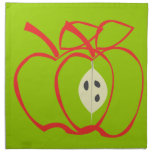 Cute Big Apple Pattern Designs napkins