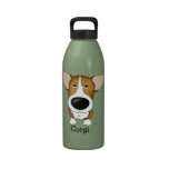 Cute Big Nose Corgi Reusable Water Bottle