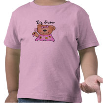 Cute Big Sister Teddy Bear in Pink T Shirt