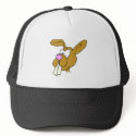 cute big teeth brown bunny rabbit hats