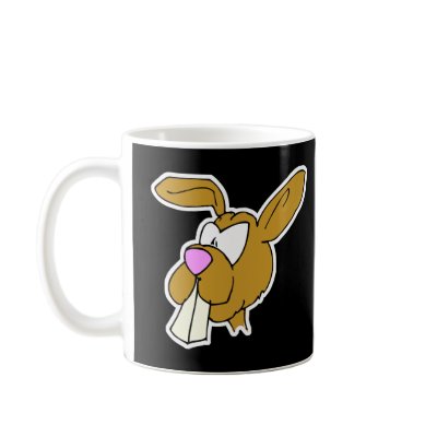 cute big teeth brown bunny rabbit coffee mug by doonidesignsanimals