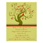 Cute Bird Swirl Tree Gifts and Invitations