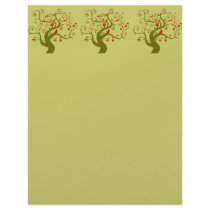 Cute Bird Swirl Tree Gifts and Invitations letterhead