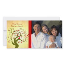 Cute Bird Swirl Tree Gifts and Invitations photo cards