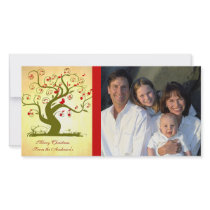 Cute Bird Swirl Tree Gifts and Invitations photo cards