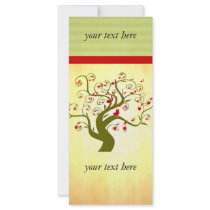 Cute Bird Swirl Tree Gifts and Invitations rack cards