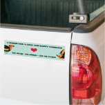 Cute Birds 7 Words For A Long and Happy Marriage Bumper Stickers