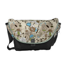 cute birds and flowers commuter bag
