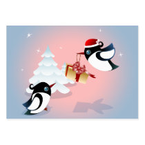 Cute Birds Christmas Gift Tag business cards