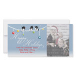 Cute Birds Christmas Globes Happy Holidays Picture Card
