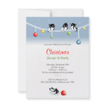 Cute Birds Christmas Globes Personalized Invitations