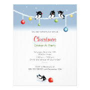 Cute Birds Christmas Globes Personalized Invitations