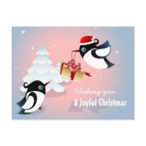 Cute Birds Christmas Present postcards