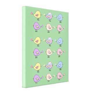 Cute Birds Nursery Art Print Canvas zazzle_wrappedcanvas