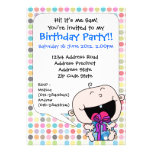 Cute Birthday Baby Boy With Present invitations