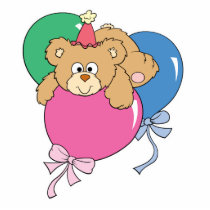 Cute Birthday Balloon Bear photo sculptures
