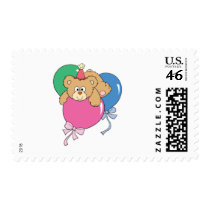 Cute Birthday Balloon Bear Stamps