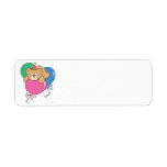 Cute Birthday Balloon Bear Return Address Labels