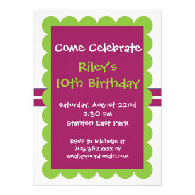 Cute Birthday Party Invitations Templates Girl