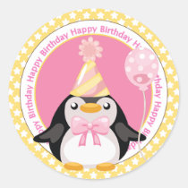 Cute Birthday Penguin stickers