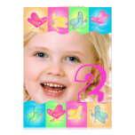 Cute birthday photo invitation with vibrant colors invitations