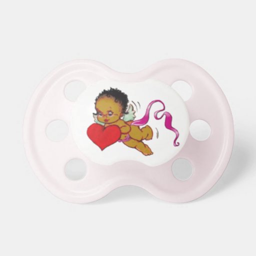 Cute Black African Cupid Pacifier