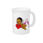 Cute Black African Cupid Pitcher