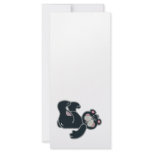 cute black and pink bear custom rack card
