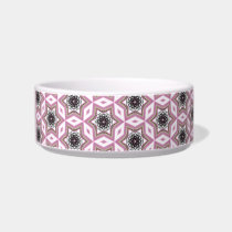 Cute Black and Pink Stars pattern pet bowl pet bowls