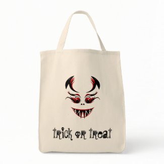 cute black and red vampire graphic canvas bags