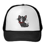 Cute Black and White Kitten hats