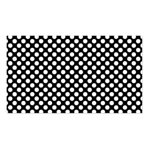 Cute Black and White Polka Dots - Simple Elegant Business Cards (back side)