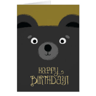 Black Bear Birthday Greeting Cards | Zazzle