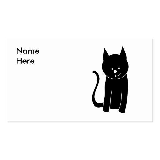 Cute Black Cat Business Card Templates