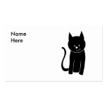 Cute Black Cat Business Card Templates