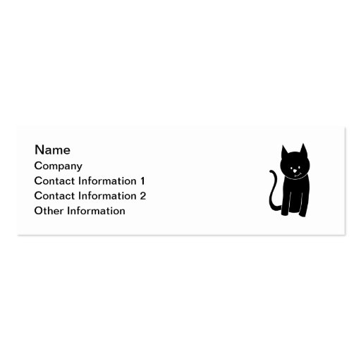 Cute Black Cat Business Cards (front side)